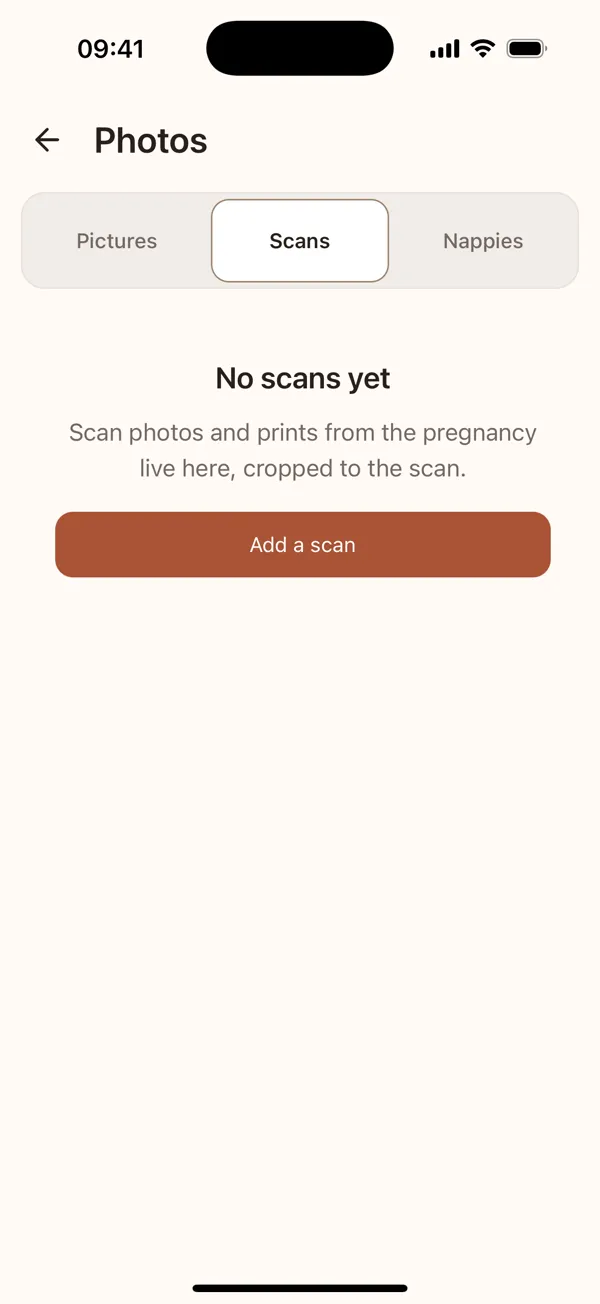 The Scans shelf in Photos