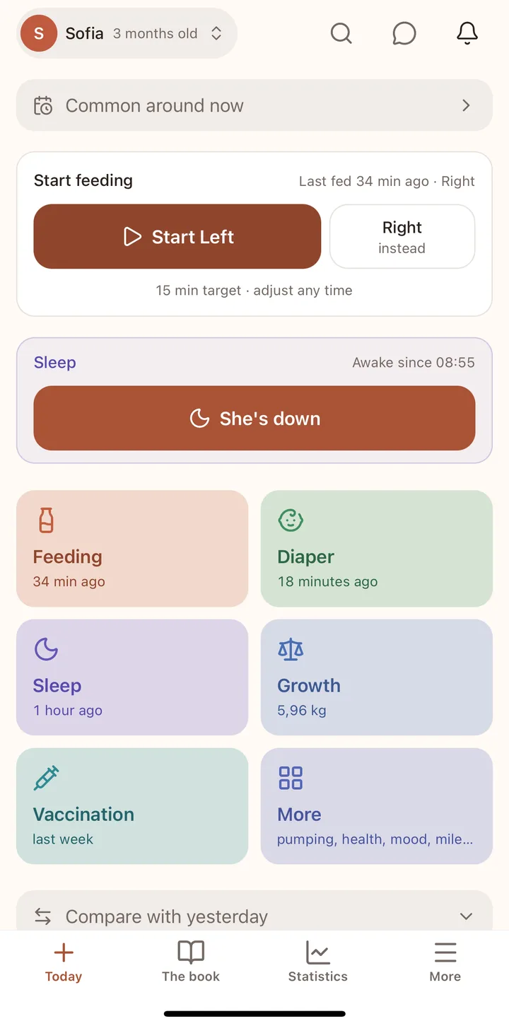 Example of the app's home screen
